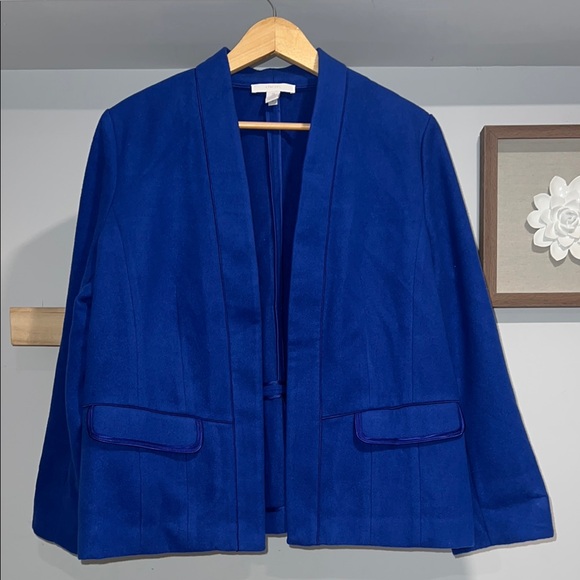 Chico's Jackets & Blazers - Chico's Royal Blue Open-Front Blazer Jacket